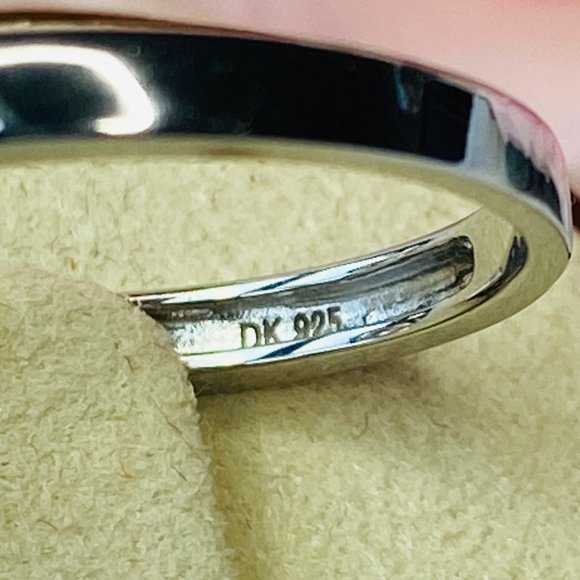 White Oval Cubic Zirconia Rhodium Over Sterling Silver Engagement Ring S… - Picture 5 of 5